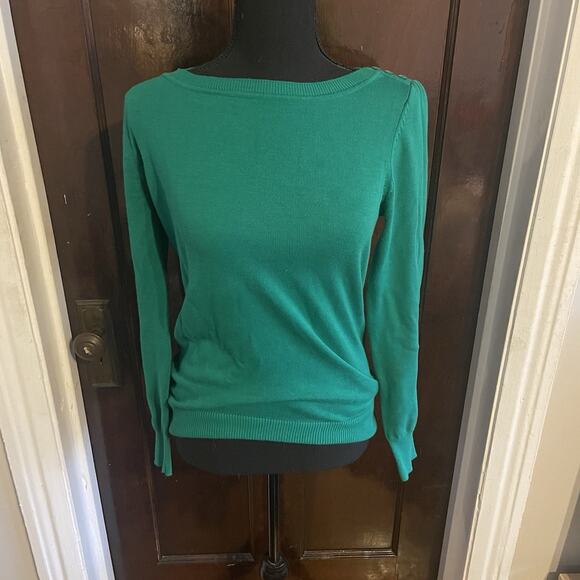 Green Vintage Forever 21 Lightweight Sweater 100% Cotton Womens MEDIUM - Picture 2 of 11